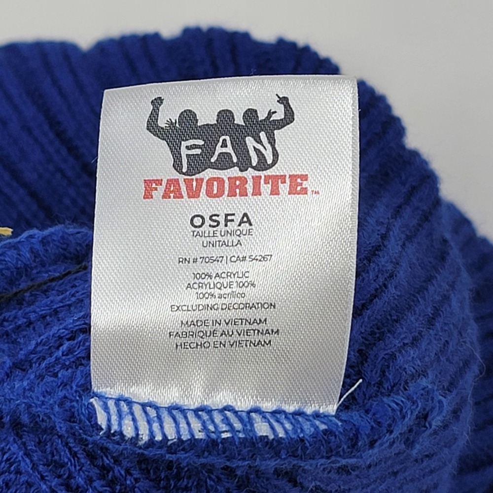 Philadelphia 76ers NBA Winter Knit Pom Beanie One Size Blue Red Fan Favorite - Picture 4 of 5